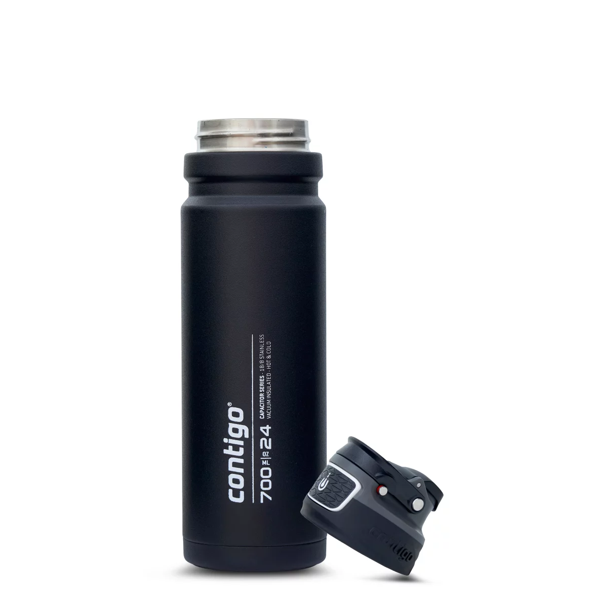 Contigo Free Flow AUTOSEAL™ Vacuum-Insulated Water Bottle, 700 ml (Black)